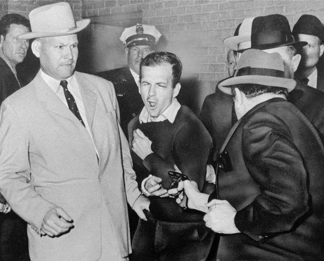 James Robert "Jim" Leavelle, Lee Harvey Oswald and Jack Ruby, Dallas City Jail, November 24, 1963